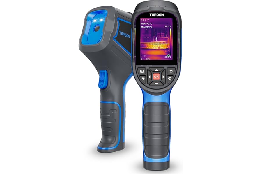 TOPDON Thermal Imaging Camera TC004 SE - 256x192 IR Resolution, 21Hrs Runtime & 32GB Storage with Video Recording, PC Analysis for Electrical/HVAC/Building Inspection product image