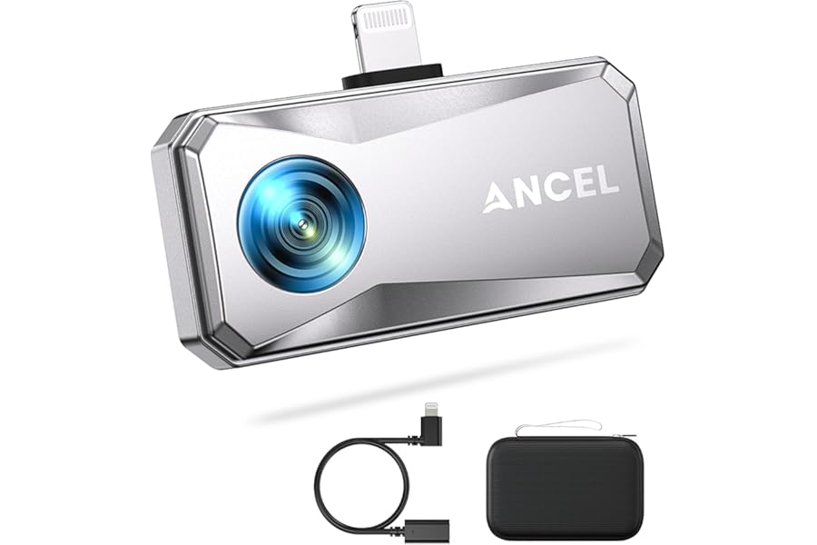 ANCEL IR101 Thermal Camera, 512x384 IR Resolution Thermal Imaging Camera for iPhone iPad (iOS) with Lightning Port, 25Hz Frame Rate Infrared Camera for Home/Pets/Electrical/Industrial/PCB Inspection product image
