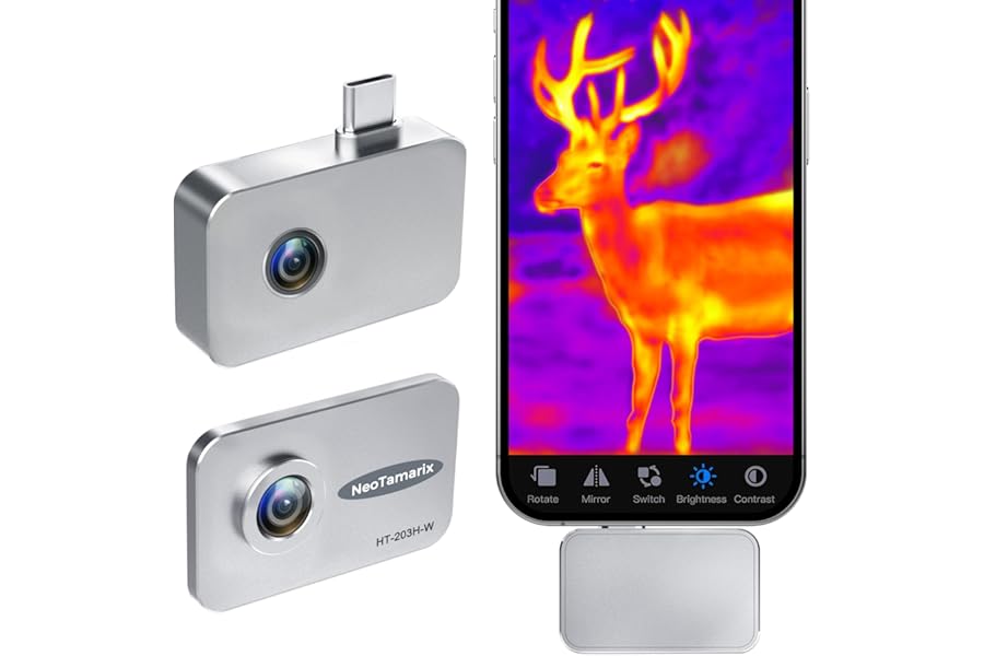 Thermal Camera for Android USB-C, 512x384 Super Resolution with Macro Lens, NeoTamarix 256x192 IR Resolution Thermal Imager, 5°F to 1022°F, Work for Home Industrial PCB Inspection(NOT for iOS) product image