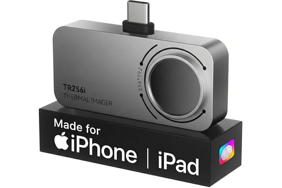 MILESEEY TR256i Thermal Imaging Camera for iOS (iPhone 15 and Later w/USB-C), 512×384 Super Resolution Infrared Camera, iPad Thermal Imager, 5°F-1112°F for Electrical, Building, HVAC Detection product image