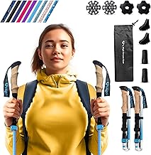 Walking Sticks for Men & Women - 14.5" Foldable Hiking Poles for Backpacking, Exercising and Traveling, Set of 2 Aluminum Nordic Collapsible Trekking Poles product image