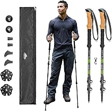 Cascade Mountain Tech Lightweight Aircraft-Grade Aluminum Trekking Poles with Extended Down Grip Plus Tip Kit product image