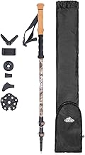 Cascade Mountain Tech Trekking Poles - Carbon Fiber Monopod Walking or Hiking Sticks with with Accessories Mount and Adjustable Quick Locks product image