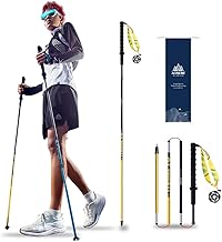 AONIJIE 2Pcs Collapsible Hiking Poles for Men and Women - Lightweight Carbon Fiber Aluminum Folding Trekking Poles for Hiking Durable Walking Sticks with Extra-Long Foam Handle product image