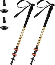 Naturehike Collapsible Trekking Poles, Adjustable Lightweight Aluminum Hiking Poles, Shock Absorption with Wrist Straps for Hiking and Daily Use, Yelllow/Green (Set of 2) product image
