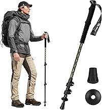 Alocs Lightweight Walking Stick - 7075 Aluminum Hiking Stick - Collapsible Trekking Hiking Pole with Flip Locks and EVA Grip - Backpacking Gear for Camping, Climbing, Emergency product image