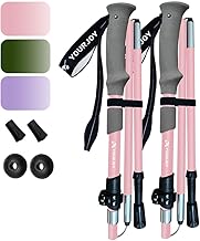 Hiking Trekking Poles, Macaron Colors 2 Pack Anti Shock, Adjustable, Collapsible Hiking Poles for Trekking or Walking, Lightweight Aluminum Sticks for Adult Purple product image