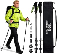aiGear Carbon Fiber Trekking Poles, Ultra Strong Lightweight Collapsible Hiking Poles with Cork Grips Quick Flip Locks & All-Terrain Accessories for Men & Women Backpacking Camping product image