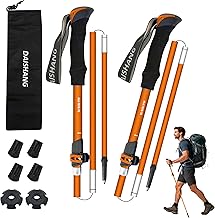 2-Pack 7075 Aluminum Ultralight Folding Trekking Poles, Professional Walking Sticks for Hiking, Adjustable, Portable for Trekking, Camping, Mountaineering product image