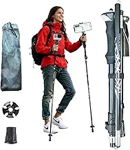 Ultralight Foldable Trekking Poles with Top-Mounted Camera Holder, 1/4" Thread, for Women, Men, and Seniors, Plus Tip Kit product image
