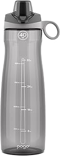 Pogo Plastic Water Bottle with Chug Lid and Carry Handle, Reusable, BPA Free, Dishwasher Safe, Perfect for Travel, School, Outdoors, and Gym | 18oz, 32oz, 40oz, 64oz product image