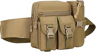 ArcEnCiel Tactical Fanny Pack with Water Bottle Holder - Waist Bag Military Bum Bag for Men & Women, Outdoor Hiking, Fishing, Camping product image