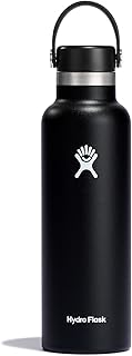 Hydro Flask Water Bottle - Insulated Stainless Steel - Non Spill, Leakproof in 21 Oz Black product image