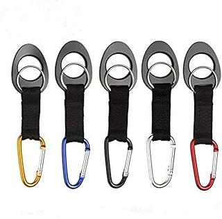 Durable Silicone Water Bottle Holder Hook Carrier with Carabiner Clip & Key Ring, Fits Any 12oz, 17oz and 25oz Water Bottles for Outdoor Activities Camping Hiking Traveling or Daily Use product image