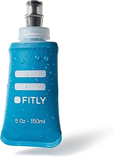 FITLY Soft Flask - Shrink As You Drink Soft Water Bottle for Hydration Pack - Folding Water Bottle Ideal for Running, Hiking, Cycling, Climbing & Rigorous Activity product image