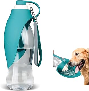 TIOVERY Dog Water Bottle for Walking, Pet Water Dispenser Feeder Container Portable with Drinking Cup Bowl Outdoor Hiking, Travel for Puppy, Cats, Hamsters, Rabbits and Other Small Animals 20 OZ product image
