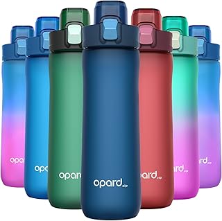 Opard Zip 20oz Plastic Water Bottle Dishwasher Safe, Leakproof Flip-Top Lid, BPA Free Tritan, Wide Mouth Reusable Kids Water Bottle for School Hiking Commuting Outdoor Travel and Gym product image
