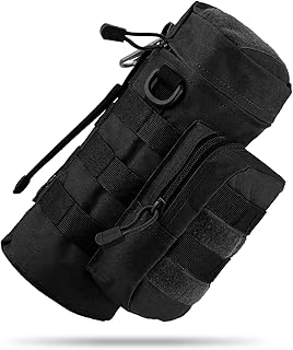 MOLLE Water Bottle Holder for Backpack, Tactical Bottle Pouch Carrier for Travel Hiking Cycling with Metal Hook product image