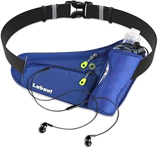 Running Belt, Waterproof Hydration Belt with Water Bottle Holder Hiking Walking Waist Pack Reflective Adjustable Fanny Pack Compatible for Phone Waistband Outdoor product image