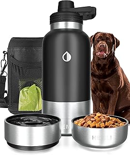 32 oz. Portable Dog Water Bottle and Bowl, Perfect for Walking, Hiking and Travel product image