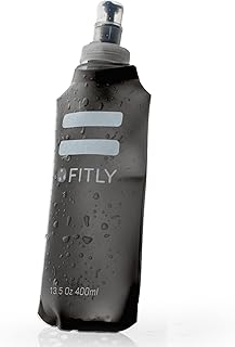 FITLY Soft Flask - Shrink As You Drink Soft Water Bottle for Hydration Pack - Folding Water Bottle Ideal for Running, Hiking, Cycling, Climbing & Rigorous Activity product image