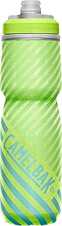 CamelBak Podium Chill Bike Insulated Squeeze Water Bottle Lime/Blue Stripe, 24oz product image