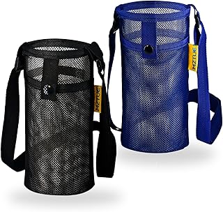Water Bottle Holder with Strap, Premium Water Bottle Carrier with Strap Easy Clean, Light Water Bottle Carrier Bag, Water Bottle Holder with Pocket for Hiking, Walking, Travel product image