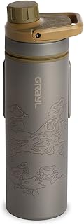 GRAYL UltraPress Titanium 16.9 oz Water Purifier & Filter Bottle for Hiking, Backpacking, Survival, Bushcraft, Travel (Coyote Brown) product image