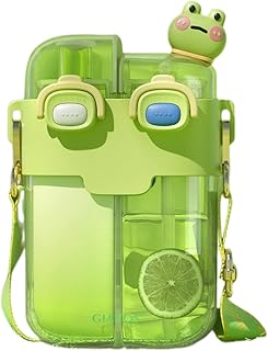 25oz Kawaii Water Bottles with Two Ways to Drink, Two Different Drinks in One Cup, Cute Creative Outdoor Drinking Cup for Camping Hiking Backpacking Travel Office product image