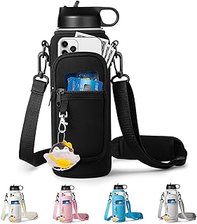 RRegeny Water Bottle Holder with Strap for Hydroflask 32oz 40oz, Carrier Sling Bag with Phone Pocket Water Bottle Sleeve for Men Women Hiking Camping Travelling product image