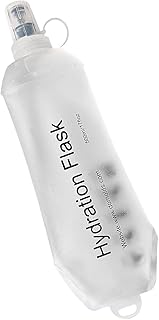 WILDREEDS 500ml Soft Flask, TPU Collapsible Soft Water Bottle for Hydration Pack, Running Vest, Folding Water Bottle for Hiking Cycling Climbing-1Pcs, White product image