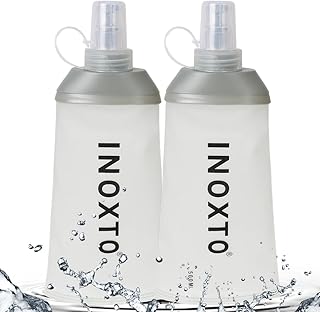 INOXTO Soft Flask,Collapsible Soft Water Bottles for Hydration Vests and Running Packs, Soft Flask Running Bottles for Hiking Cycling(250/500 ml) (2 PCS BIG) product image