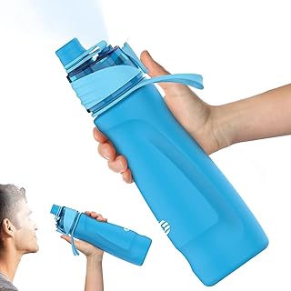 Misting Water Bottle, 24oz Insulated Water Bottle, 2-in-1 Mist & Sip Stainless Steel Water Bottles, Sports Water Bottle for Hiking, Running, Gym product image