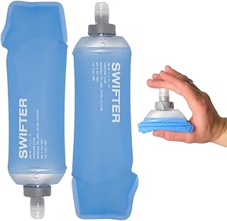 SWIFTER 2x Soft Flask 500ml | Running, Hiking, Cycling Hydration Flask | Collapsible, Leakproof, Reusable | Matt Finish, Sky Blue product image