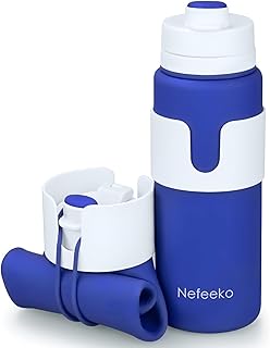 Nefeeko Collapsible Water Bottle, BPA Free 26oz Foldable Water Bottle for Travel Sports, Leak-Proof Spill-Proof Portable Water Bottles with Carabiner, Lightweight product image