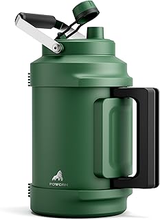 1 Gallon Insulated Water Bottle for Sports: 2-in-1 Straw Spout Lid, Dual Handle, Leakproof, Keep Cold 48H, 128oz Stainless Steel Water Jug for Outdoors, Hiking, Cycling, Camping, Fishing (Forest) product image