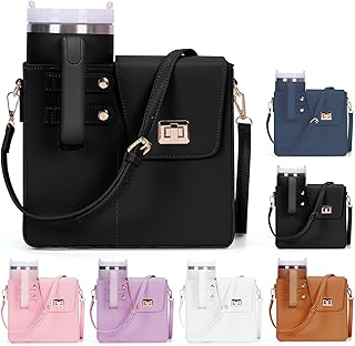 Stanley Purse Cup Holder for 40oz - Portable Crossbody Tumbler Bag with Strap, Water Bottle Carrier for Outdoor Travel product image