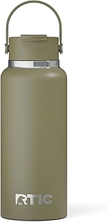 RTIC 32oz Outback Water Bottle, Ceramic Lined, Insulated, Stainless Steel, Double Wall Vacuum-Insulation, Leak-Proof Lid, BPA-Free Water Flask Hiking, Running, Sports, Outdoor, Olive product image
