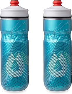 HydraPak | Polar Bottle - Polar Surge Insulated Bike Water Bottle 2-Pack - High Flow, Cycling & Sports Squeeze Bottle (Ascent Blue, 600ml / 20oz) product image