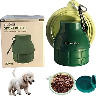 Portable Dog Water Bottle with Collapsible Bowl - Compact & Lightweight Design for Easy Carrying, Perfect for Walks, Hiking & Outdoor Adventures, Ideal for Small Dogs & Cats product image