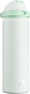 POWCAN 32 oz Sports Water Bottle for Workout: Spill Proof Lid with Straw, Double Walled, BPA-Free, Insulated Stainless Steel Flask for Camping, Hiking, Climbing, Travel, Outdoors (Mint Green) product image
