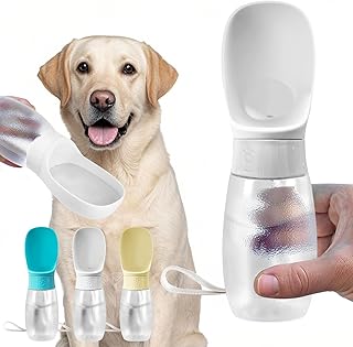 Kalimdor Dog Water Bottle, 19oz Leak Proof Portable Puppy Water Dispenser with Drinking Feeder for Pets Outdoor Walking, Hiking, Travel, BPA Free Food Grade Plastic product image