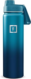 IRON °FLASK Camping & Hiking Hydration Flask with Spout, Wide Mouth Insulated Stainless Steel Sports Water Bottle - Dark Night 24 oz - Spout (1 Lid) product image