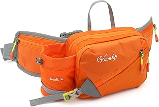 Waist Pack with Water Bottle Holder for Men and Women for Running Climbing Hiking Fitness Cycling and Other Outdoor Sports (Orange) product image
