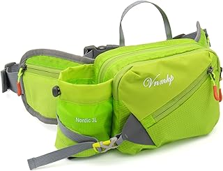 Waist Pack with Water Bottle Holder for Men and Women for Running Climbing Hiking Fitness Cycling and Other Outdoor Sports Green product image