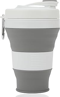 Silicone Folding Water Bottle – Collapsible, Portable, Leakproof & BPA-Free Travel Water Bottle for Hiking, Camping, Gym and Outdoor Adventures product image