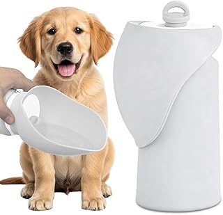 Dog Water Bottle, Leakproof Portable Water Bowl for Dog, Lightweight Water Bottle for Dogs, Food Grade Silicone, Collapsible Travel Pet Water Bottle for Outdoor Hiking Camping (Grey, 18.6 Ounces) product image