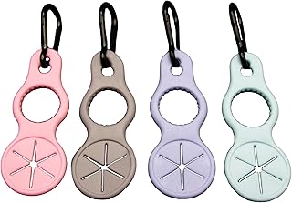 4 Pack Silicone Water Bottle Holder Clips with Plastic Carabiner – Portable Elastic Ring Buckle for Hiking, Camping, Backpack, Outdoor Travel Accessories product image