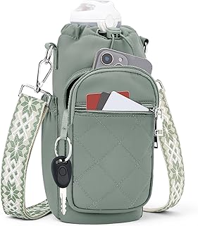 Water Bottle Carrier Bag with Strap, Water Bottle Purse with Phone Pocket 40oz for Walking Hiking product image