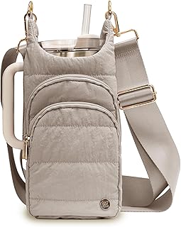Water Bottle Holder with Strap for 30/32 oz, Crossbody Water Bottle Carrier Bag with RFID Blocking Phone Pocket product image